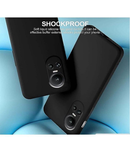 Case Vault Covers Silicon Soft cases Compatible For Silicon Oppo Reno 10 Pro ( Pack of 1 ) - Black