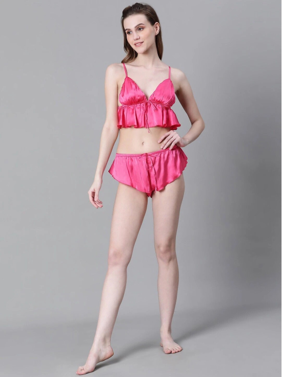 Oxolloxo Satin Cami Top & Panty Set