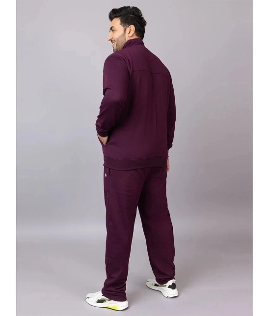 YHA Magenta Fleece Regular Fit Mens Tracksuit ( Pack of 1 ) - None