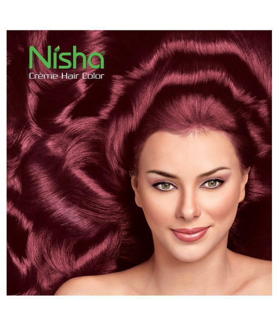 Nisha Cream Hair Color 100% Grey Coverage Permanent Hair Color Blonde Honey and Cherry Red 150 g Pack of 2