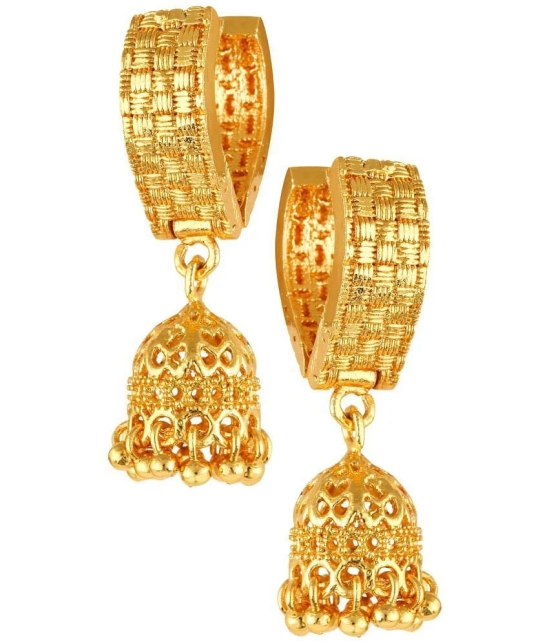 VIVASTRI Golden Clip-Ons Earrings ( Pack of 1 ) - Golden