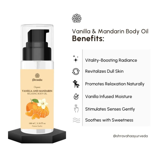 Organic Vanilla & Mandarin Relaxing Body Oil-100ML