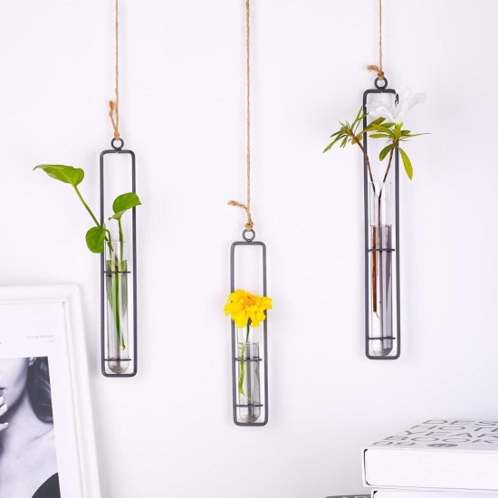 Metal Wall Hanging Test Tube Planter