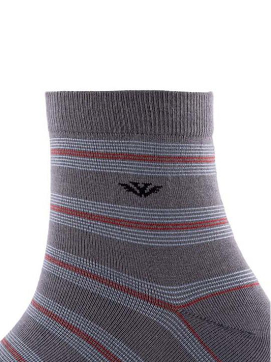 Men Pack Of 2 Striped Cotton Ankle Length Socks