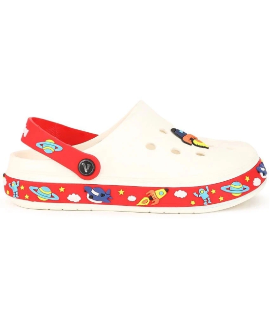 Aqualite Boys White & Red Clogs - None