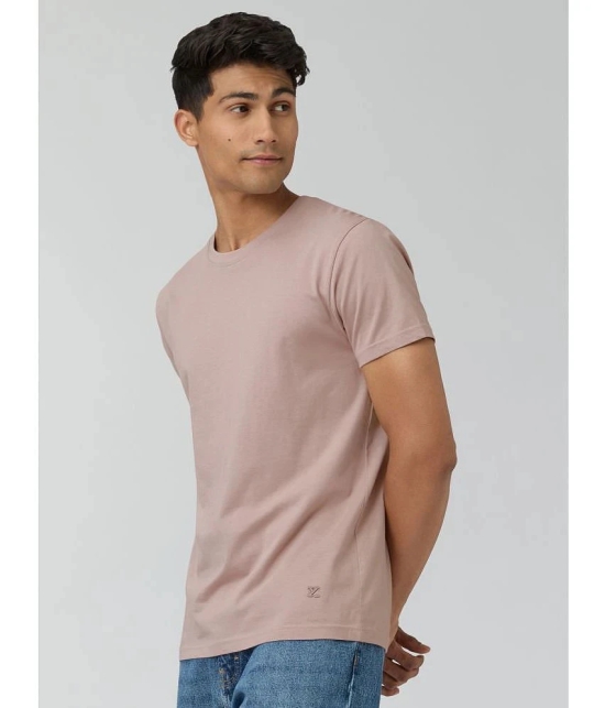 XYXX Cotton Regular Fit Solid Half Sleeves Mens T-Shirt - Peach ( Pack of 1 ) - None