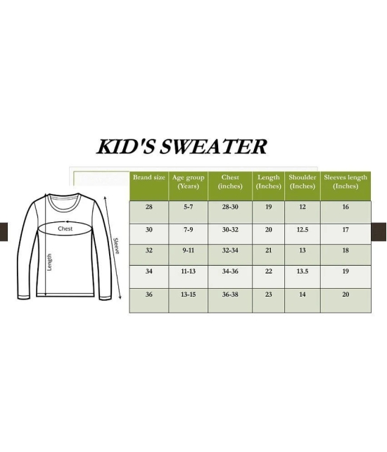 Diaz - Maroon Cotton Boys Pullover Sweaters ( Pack of 1 ) - None