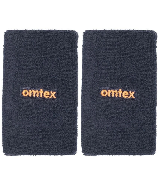 Omtex - Blue Cotton Wrist Band ( 3 Pairs ) - One Size