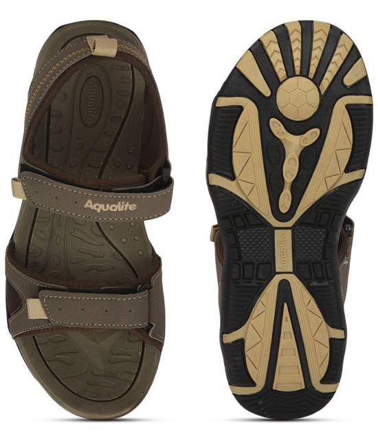 Aqualite - Brown Mens Floater Sandals - None