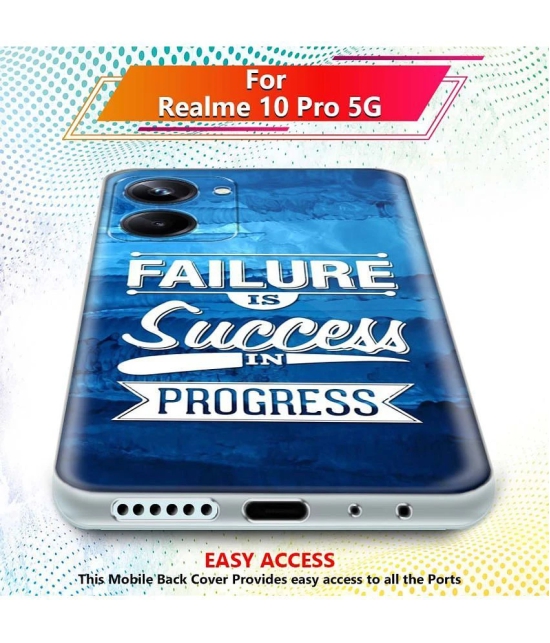 NBOX - Multicolor Silicon Printed Back Cover Compatible For Realme 10 Pro 5G ( Pack of 1 )