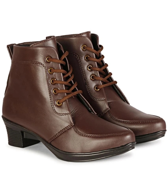 Commander Shoes - Brown Womens Ankle Length Boots - None