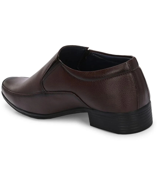 Leeport Brown Mens Mocassin Formal Shoes - None