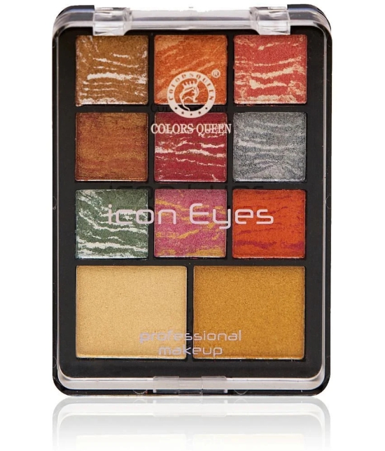 Colors Queen Eyeshadow Palette with Highlighter lightweight & Easily Blendable (Shade - 02)