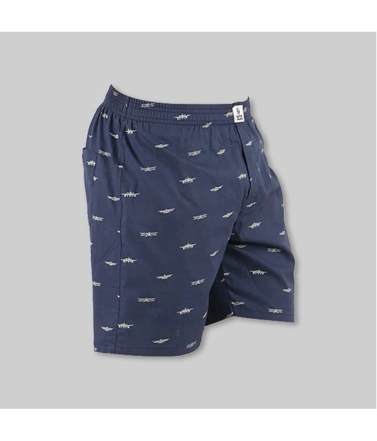 Supersquad Cotton Mens Boxer- ( Navy ) - None