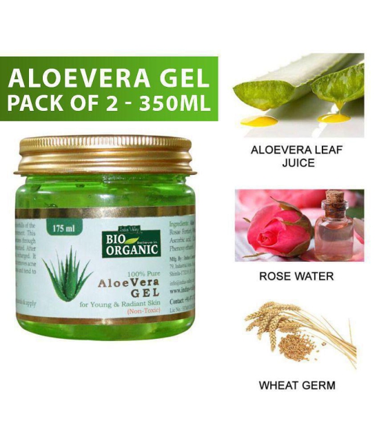 Indus Valley Bio Organic Aloevera Gel for Young Skin Moisturizer 350 ml Pack of 2