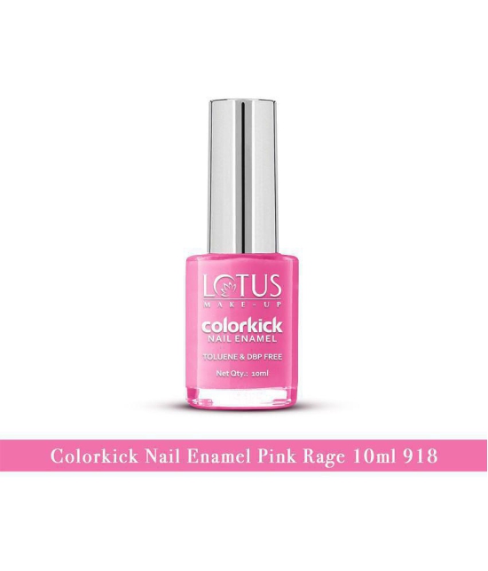 Lotus Makeup Colorkick Nail Enamel Pink Rage 918, 10ml