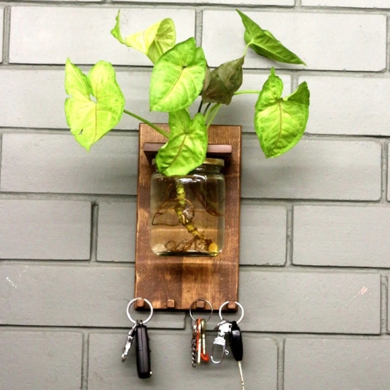 Wall Key Holder-With Planter Jar