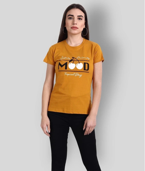 Fabflee Cotton Yellow T-Shirts - Single - M