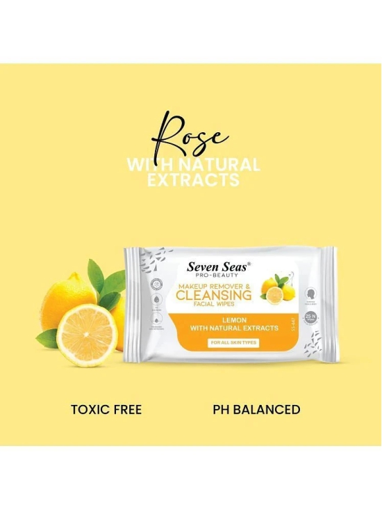 Seven Seas Makeup Remover & Cleansing Facial Wipes (Lemon)