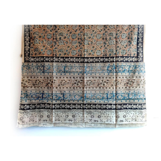 Kalamkari Hand Block Printed Pure Cotton Dupatta