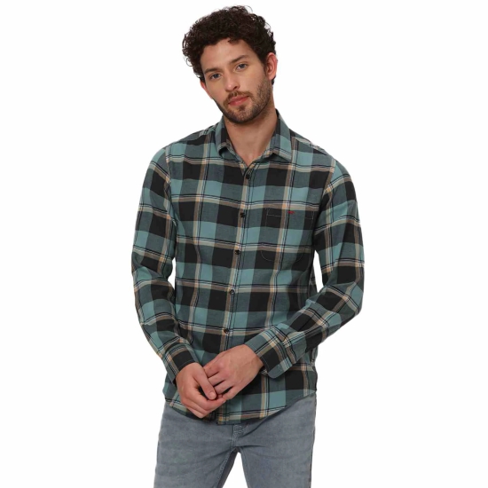 GREY LARGE CHECK SHIRT