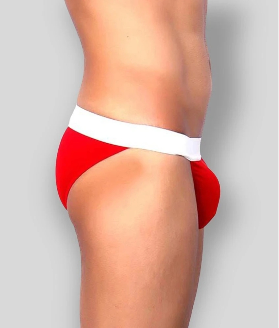 La Intimo - Red Cotton Blend Mens Thongs ( Pack of 1 ) - 70 - 75 Cms