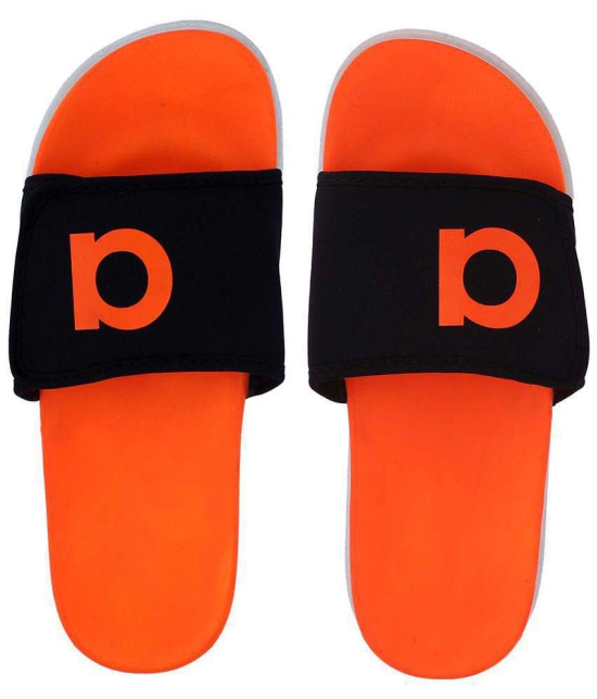 Aadi - Orange Rubber Slide Flip flop - None