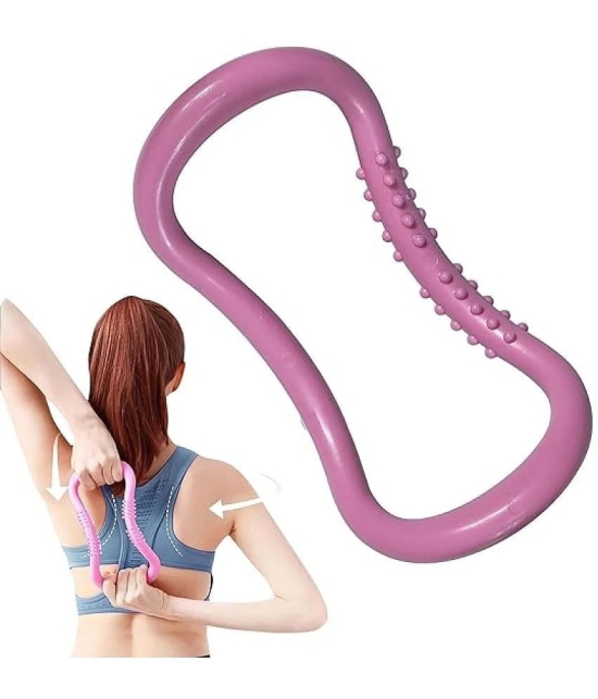 Yoga Pilates Stretch Ring Set,Fitness Shaping Training Circle Multi-Functional Women Pilates Sport Equipment Soft Body Workout Exercise Resistance Support Tools for Home/Gym -Pink, Pack of 1