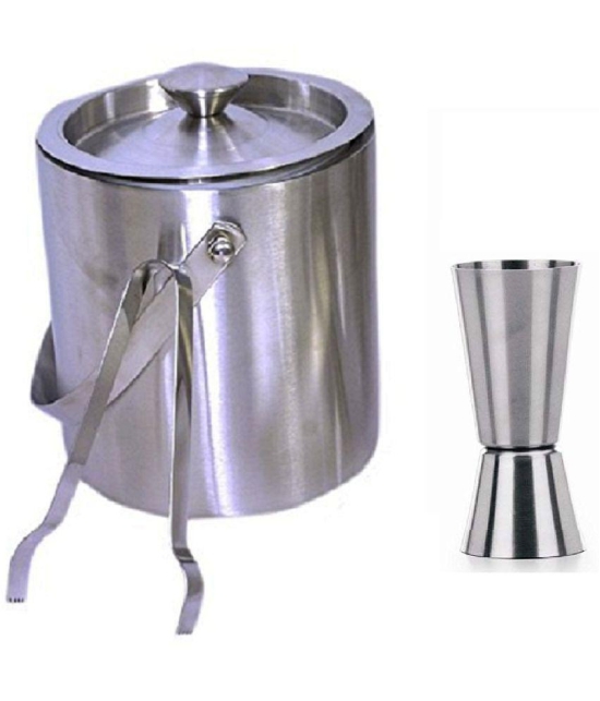 Dynore Steel Double Walled Ice Bucket - Silver