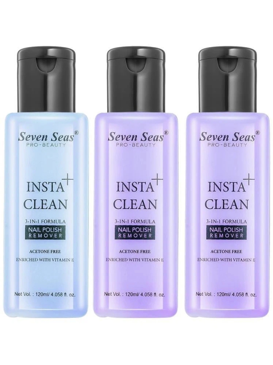 Seven Seas Nail Paint Remover Liquid 120 mL Pack of 3