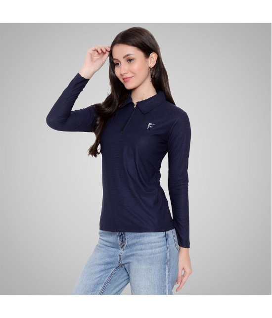 Diaz - Navy Polyester Regular Fit Women''s T-Shirt ( Pack of 1 ) - None