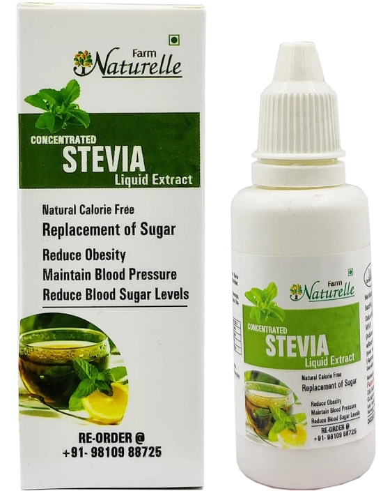 Farm Naturelle Concentrated Stevia Extract Liquid for Weight Loss and for Diabetic People, 20ml X Pack of 2