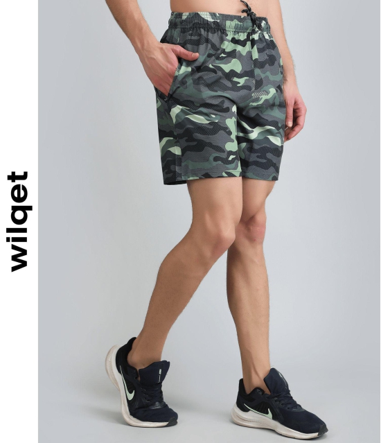 Mens Dryfit Camo Print Shorts-Airforce / L