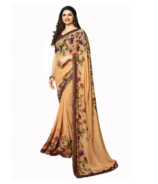 Gazal Fashions - Multicolor Georgette Saree With Blouse Piece (Pack of 1)