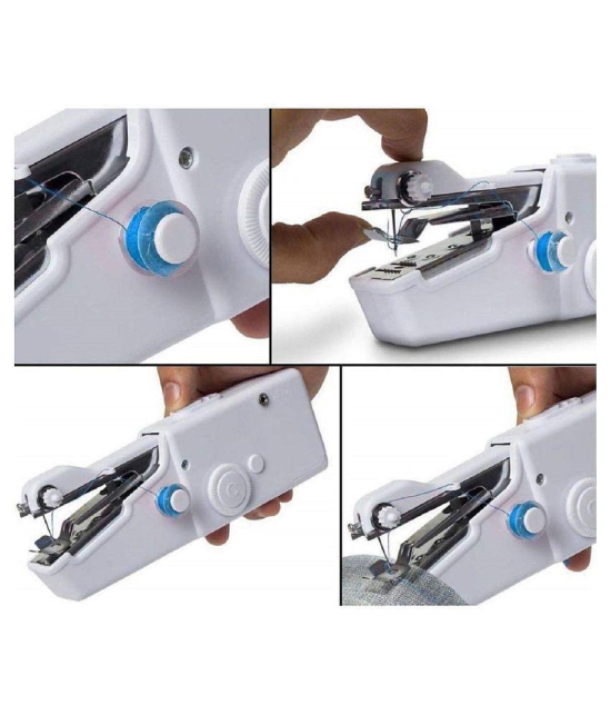 1PC White Color Rectangle Hand-held Portable Multi-functional Electric Mini Sewing Machine