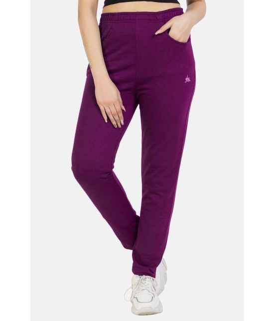 YHA Purple Fleece Womens Running Trackpants ( Pack of 1 ) - None