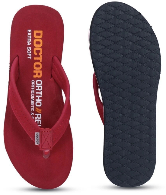 DOCTOR EXTRA SOFT - Maroon Womens Thong Flip Flop - None