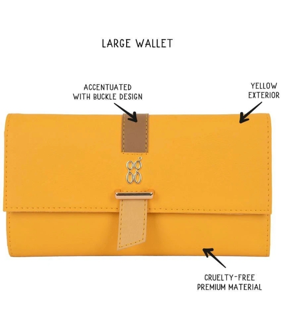 Baggit PU Yellow Womens Regular Wallet ( Pack of 1 ) - Yellow