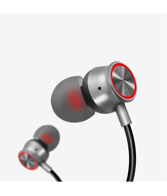 Amkette Trubeats M9 Wired In Ear Wired Headphone 0 Hours Playback IPX5(Splash & Sweat Proof) Comfirtable in ear fit -Bluetooth Gray