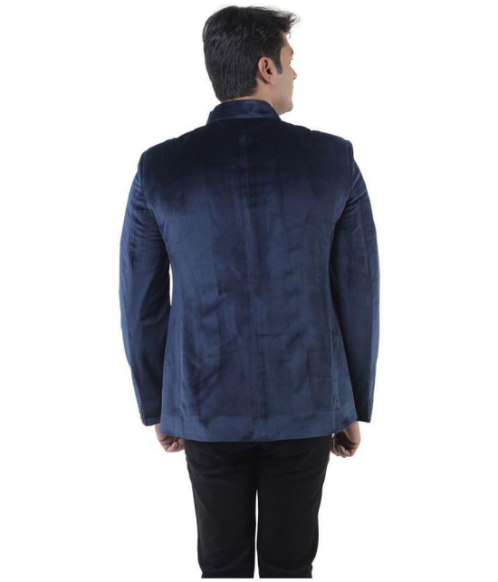 Hangup Blue Solid Casual Blazers - 44