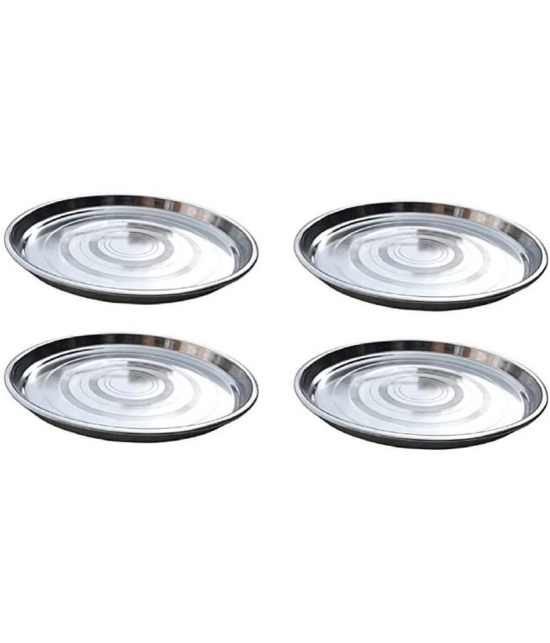 Dynore 4 Pcs Stainless Steel Silver Full Plate - Silver