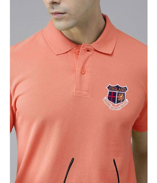 ADORATE - Coral Cotton Regular Fit Men's Polo T Shirt ( Pack of 1 ) - None