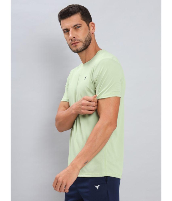 Technosport Mint Green Polyester Slim Fit Mens Sports T-Shirt ( Pack of 1 ) - None