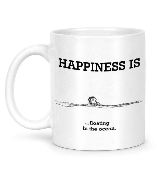 Idream Quote Printed Ceramic Coffee Mug 1 Pcs 330 mL - White