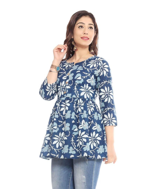 MANMAYEE  Women's Cotton Floral Print Top | Latest Trendy Short Tunic Tops