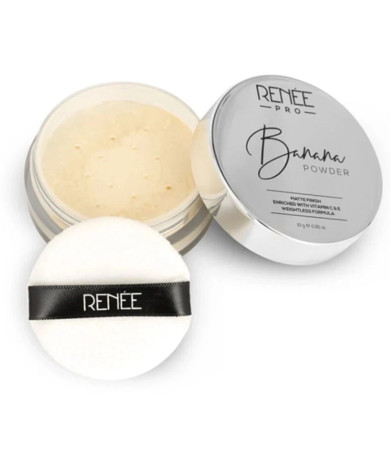 RENEE PRO Banana Loose Powder - Medium Beige - Sets Makeup, Extended Wear & Controls Shine, 10 Gm