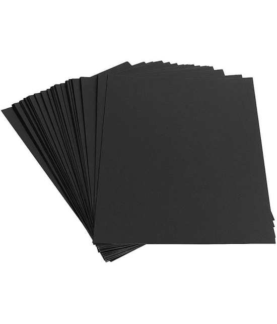 Eclet A3 50 pcs (180-240 GSM) Black Sheets Fluorescent Neon Craft 180 GSM Pastel Sheet for Greeting Cards, Art & Craft Home, School, Office Stationery