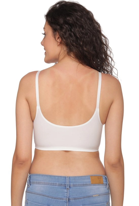 Sona Women SB 704 Everyday Full Coverage padded Seamless Comfortable White Sports Bra-L / White / POLYAMIDE ELASTANE