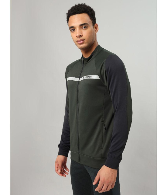 Technosport Green Polyester Men's Running Jacket ( Pack of 1 ) - 2XL