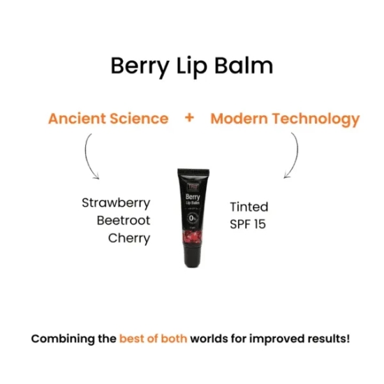 Tinted Berry Lip Balm – SPF 15 | Shea Butter, Almond Oil & Beetroot -10gm | Hydrating Lips-Default